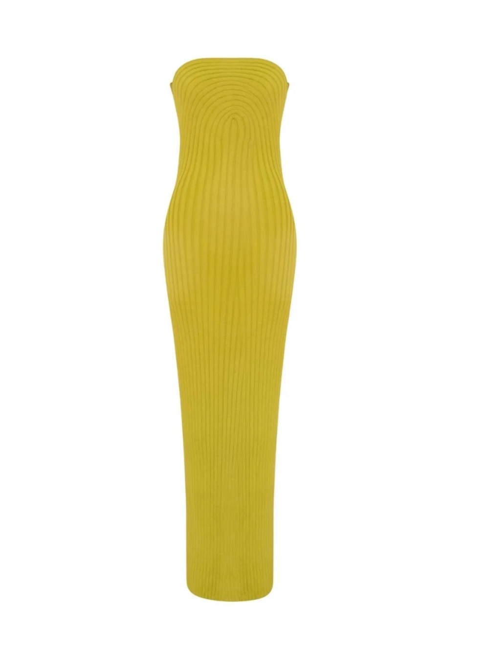 Hanifa Roxi Knit Tube Maxi - Mustard - Large